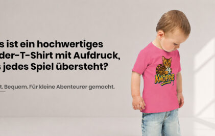 Was ist ein hochwertiges Kinder-T-Shirt mit Aufdruck, das jedes Spiel übersteht_